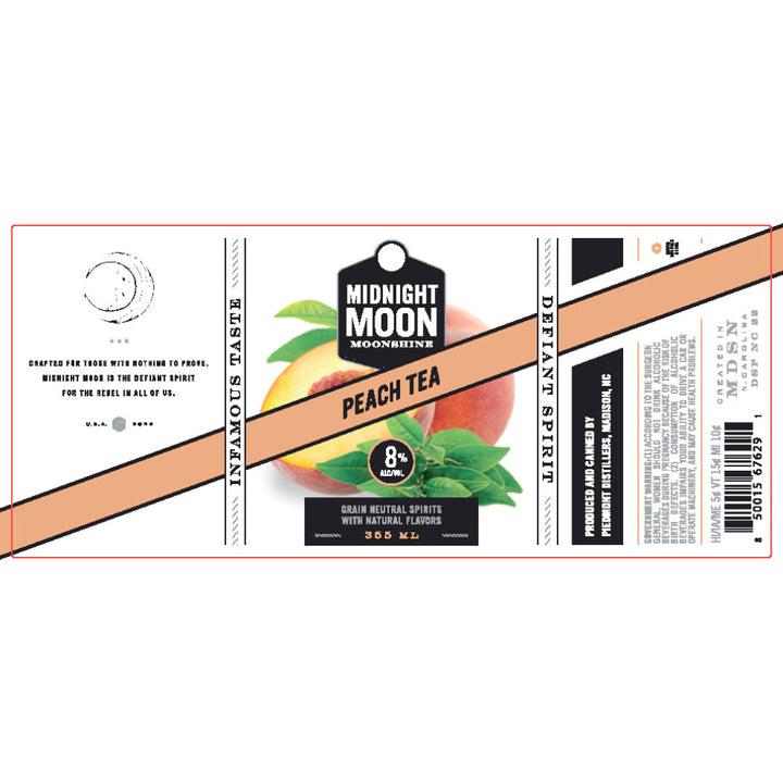 Midnight Moon Peach Tea Moonshine Cocktail 4pk - Goro's Liquor