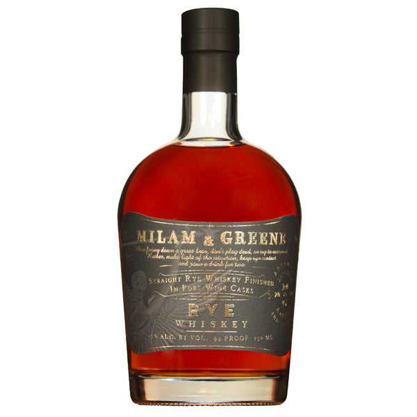 Milam & Greene Port Cask Finish Straight Rye Whiskey - Goro's Liquor