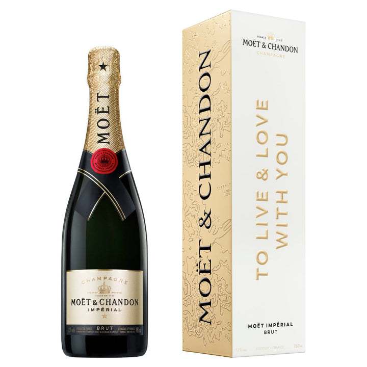 Moët Impérial Brut "To Live & Love With You" Cardboard Box - Goro's Liquor