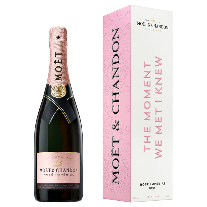 Moët Impérial Rosé "The Moment We Met I Knew" Cardboard Box - Goro's Liquor