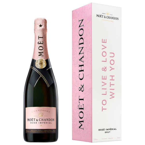 Moët Impérial Rosé "To Live & Love With You" Cardboard Box - Goro's Liquor