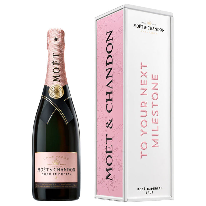 Moët Impérial Rosé "To Your Next Milestone" Cardboard Box - Goro's Liquor