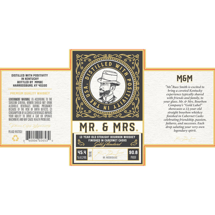 Mr. & Mrs. 13 Year Bourbon Finished in Cabernet Casks - Goro's Liquor