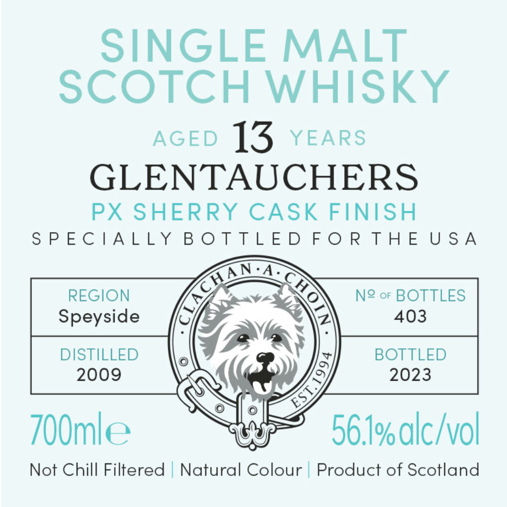 Murray McDavid Benchmark Glentauchers 13 Year Old PX Sherry Cask Finish - Goro's Liquor