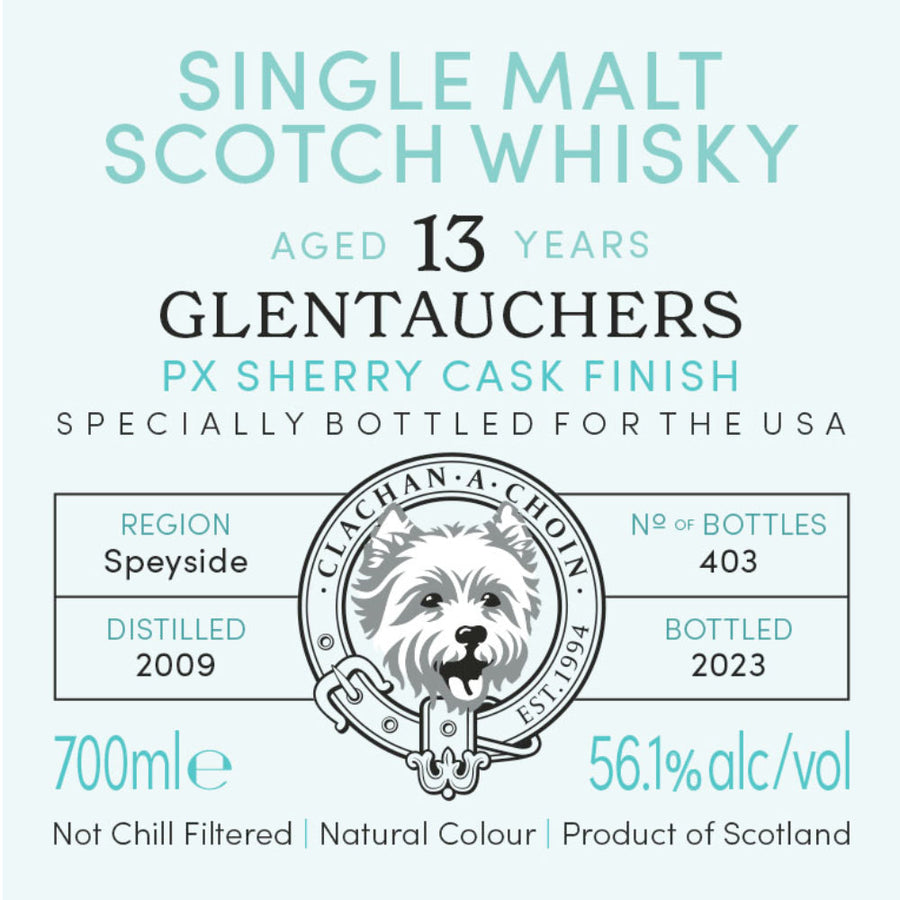 Murray McDavid Benchmark Glentauchers 13 Year Old PX Sherry Cask Finish - Goro's Liquor