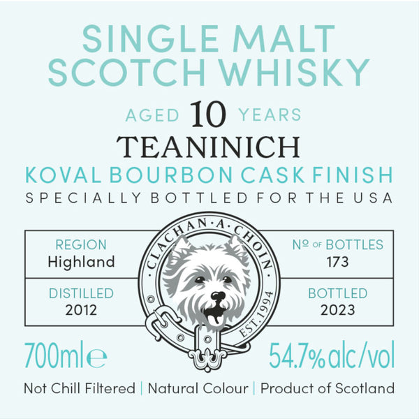 Murray McDavid Benchmark Teaninich 10 Year Koval Bourbon Cask Finish - Goro's Liquor