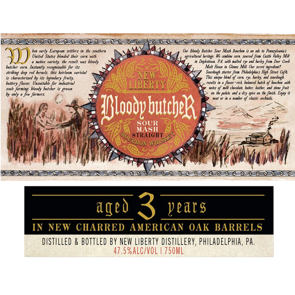 New Liberty Bloody Butcher Sour Mash Bourbon Aged 3 Years - Goro's Liquor