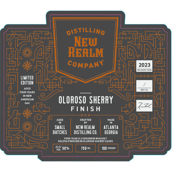 New Realm 4 Year Old Oloroso Sherry Finish Bourbon - Goro's Liquor