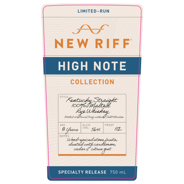 New Riff High Note Collection Kentucky Straight 100% Malted Rye Whiskey - Goro's Liquor