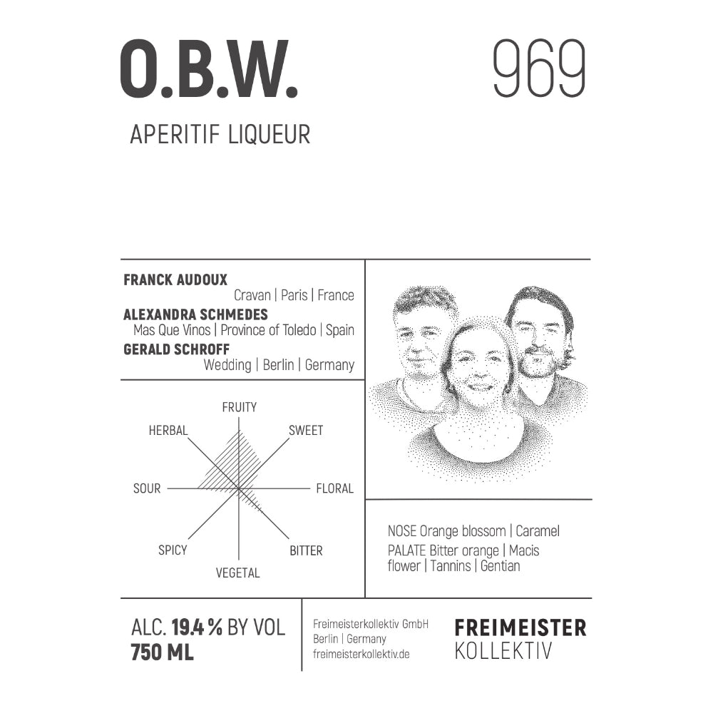 O.B.W. 969 Aperitif Liqueur - Goro's Liquor