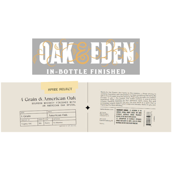 Oak & Eden Spire Select 4 Grain & American Oak - Goro's Liquor