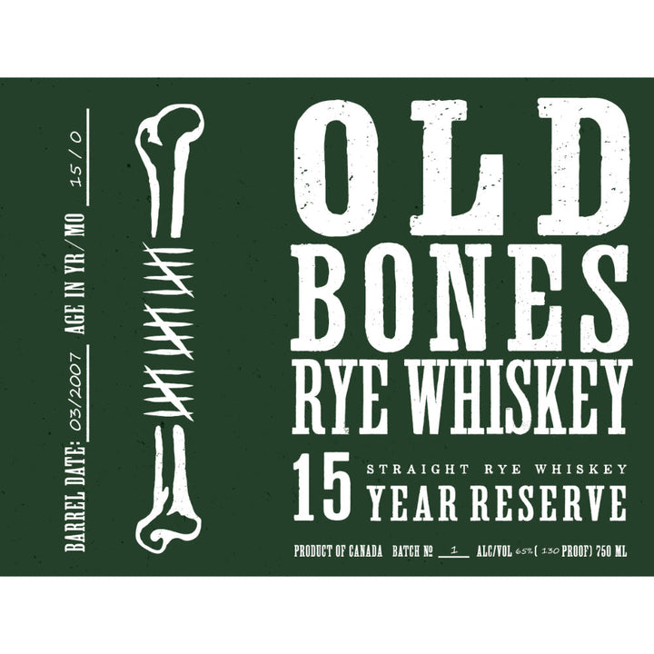 Old Bones 15 Year Reserve Rye Whiskey - Goro's Liquor