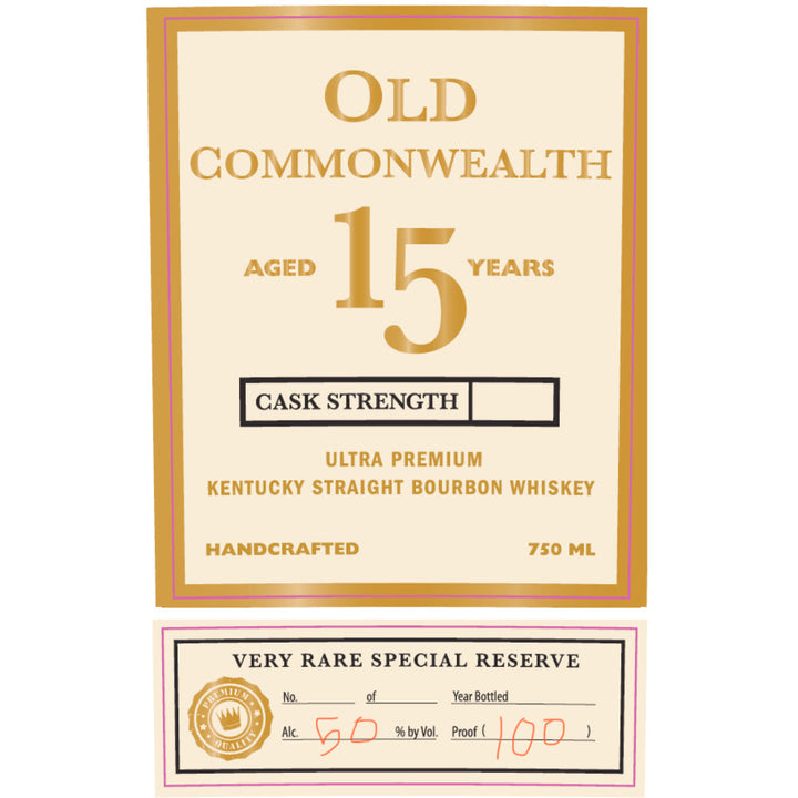 Old Commonwealth 15 Year Old Kentucky Straight Bourbon - Goro's Liquor