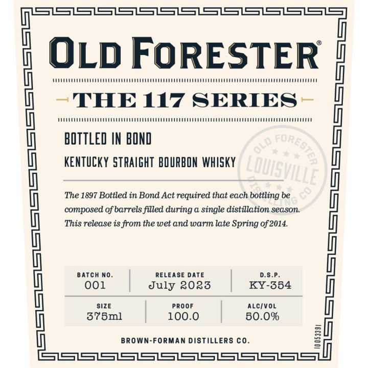 Old Forester 117 Series Bottled in Bond Kentucky Straight Bourbon 2024 Release - Goro's Liquor