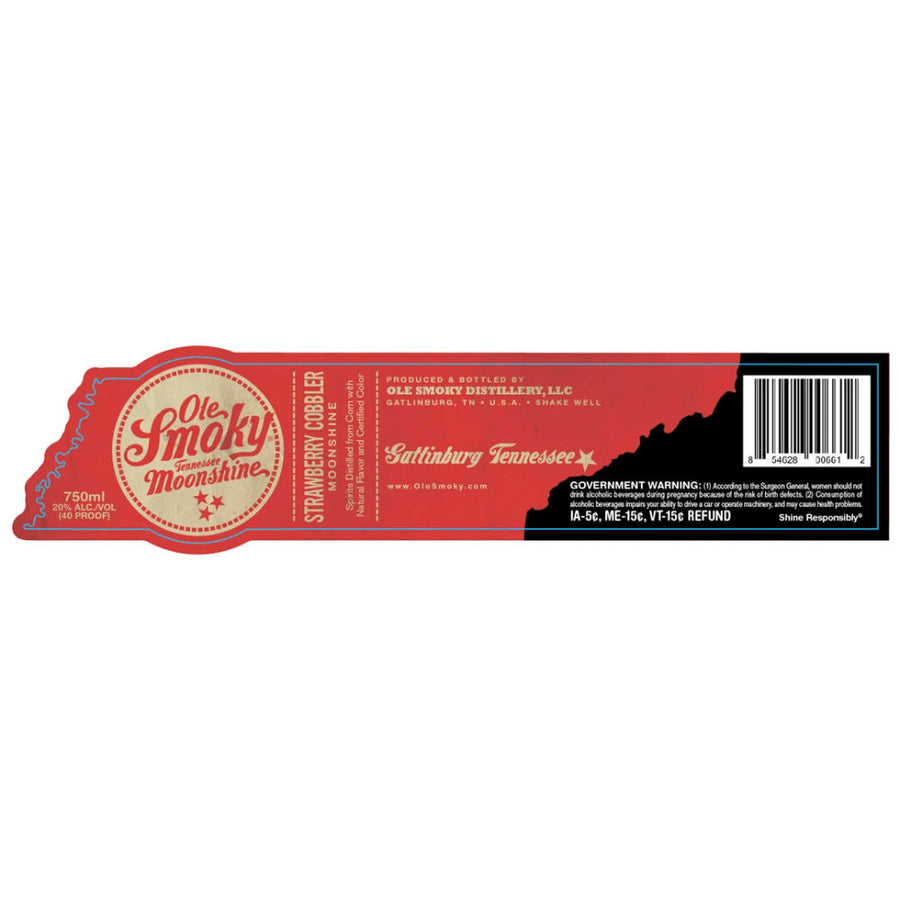 Ole Smoky Strawberry Cobbler Moonshine - Goro's Liquor