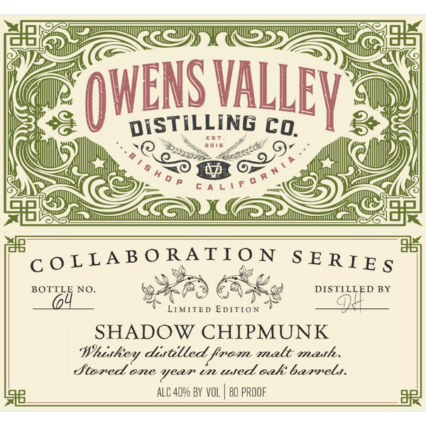 Owens Valley Collaboration Series Shadow Chipmunk Whiskey - Goro's Liquor