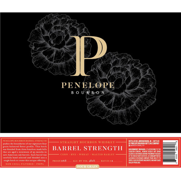 Penelope Bourbon Barrel Strength Four Grain Batch #4 - Goro's Liquor