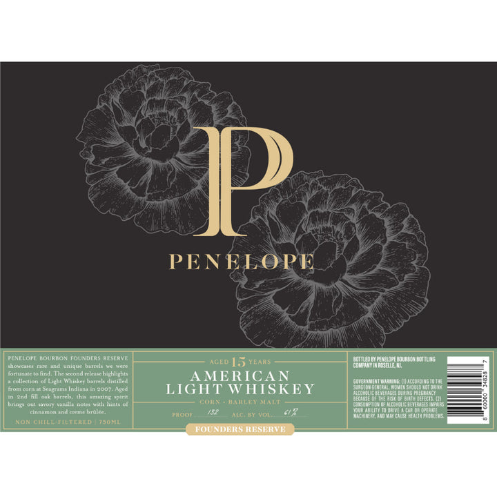 Penelope Founders Reserve 15 Year Old Light Whiskey - Goro's Liquor