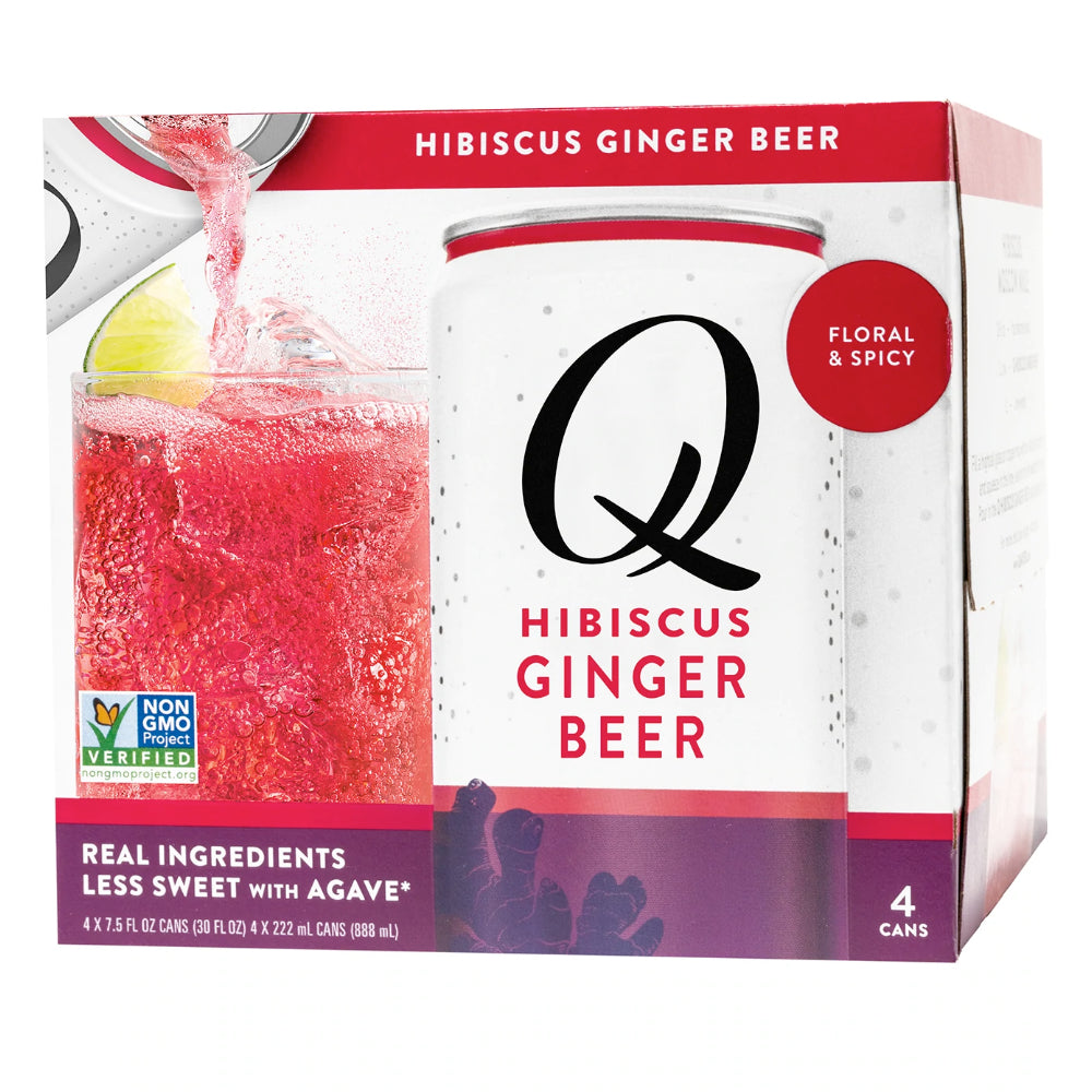 Q Hibiscus Ginger Beer by Joel McHale 4pk - Goro's Liquor