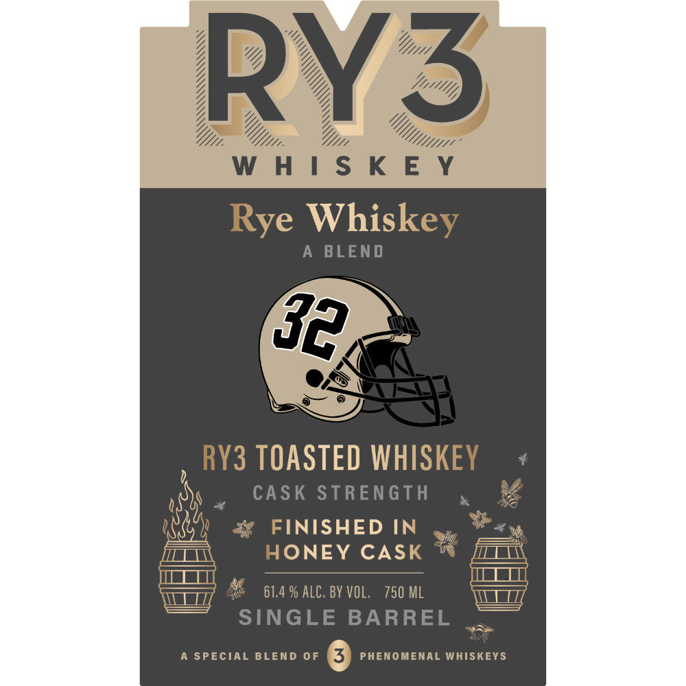 RY3 Honey Cask Finished Toasted Whiskey Rye Whiskey Ry3 Whiskey   