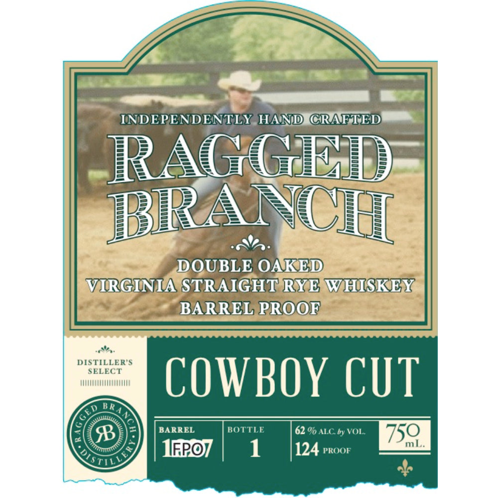 Ragged Branch Cowboy Cut Double Oaked Virginia Straight Rye - Goro's Liquor