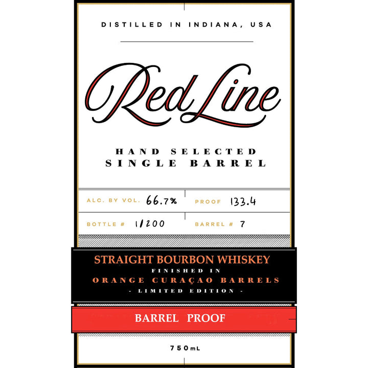 Red Line Single Barrel Bourbon Finished In Orange Curacao Barrels - Goro's Liquor