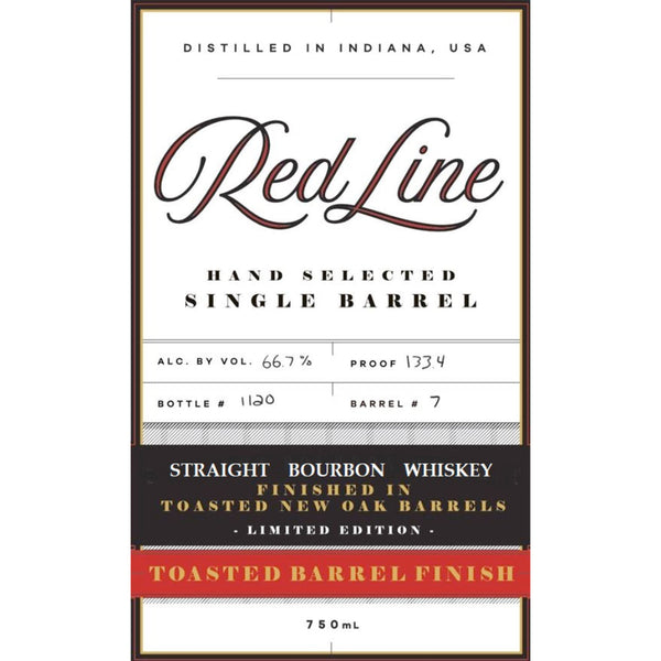 Red Line Single Barrel Bourbon Finished In Toasted New Oak Barrels - Goro's Liquor