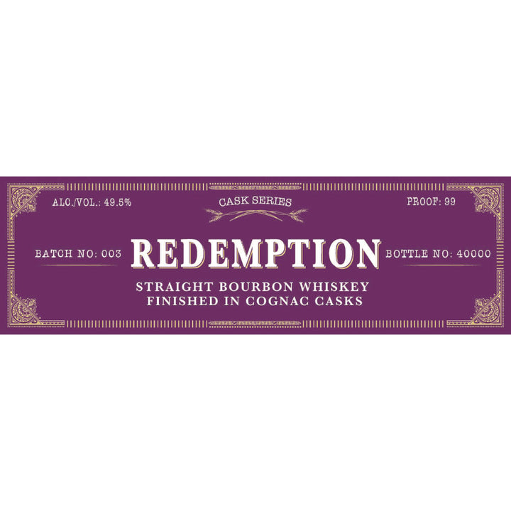 Redemption Cognac Cask Finish Batch 003 - Goro's Liquor