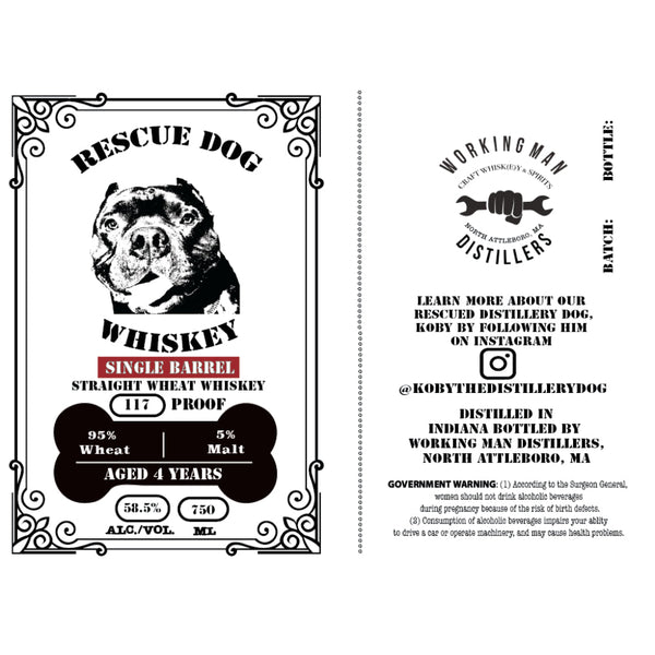 Rescue Dog Single Barrel Straight Wheat Whiskey - Goro's Liquor