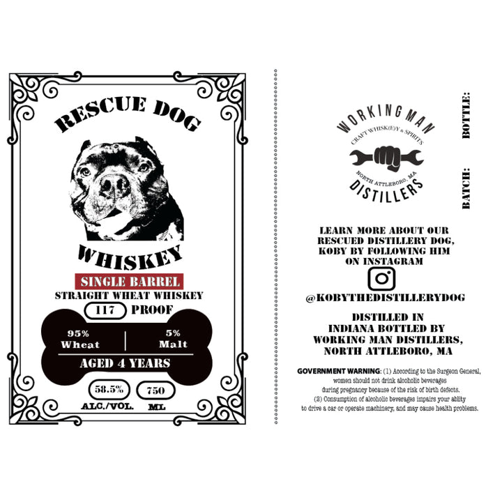 Rescue Dog Single Barrel Straight Wheat Whiskey - Goro's Liquor