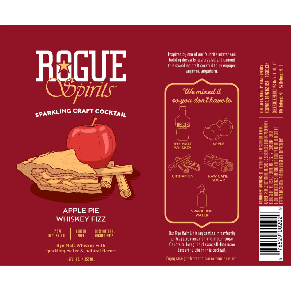 Rogue Apple Pie Whiskey Fizz Craft Cocktail - Goro's Liquor