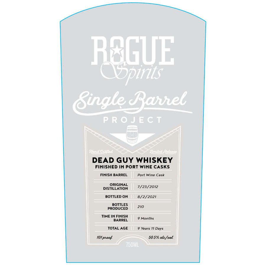 Rogue Single Barrel Project Dead Guy Whiskey Finished In Port Wine Casks - Goro's Liquor