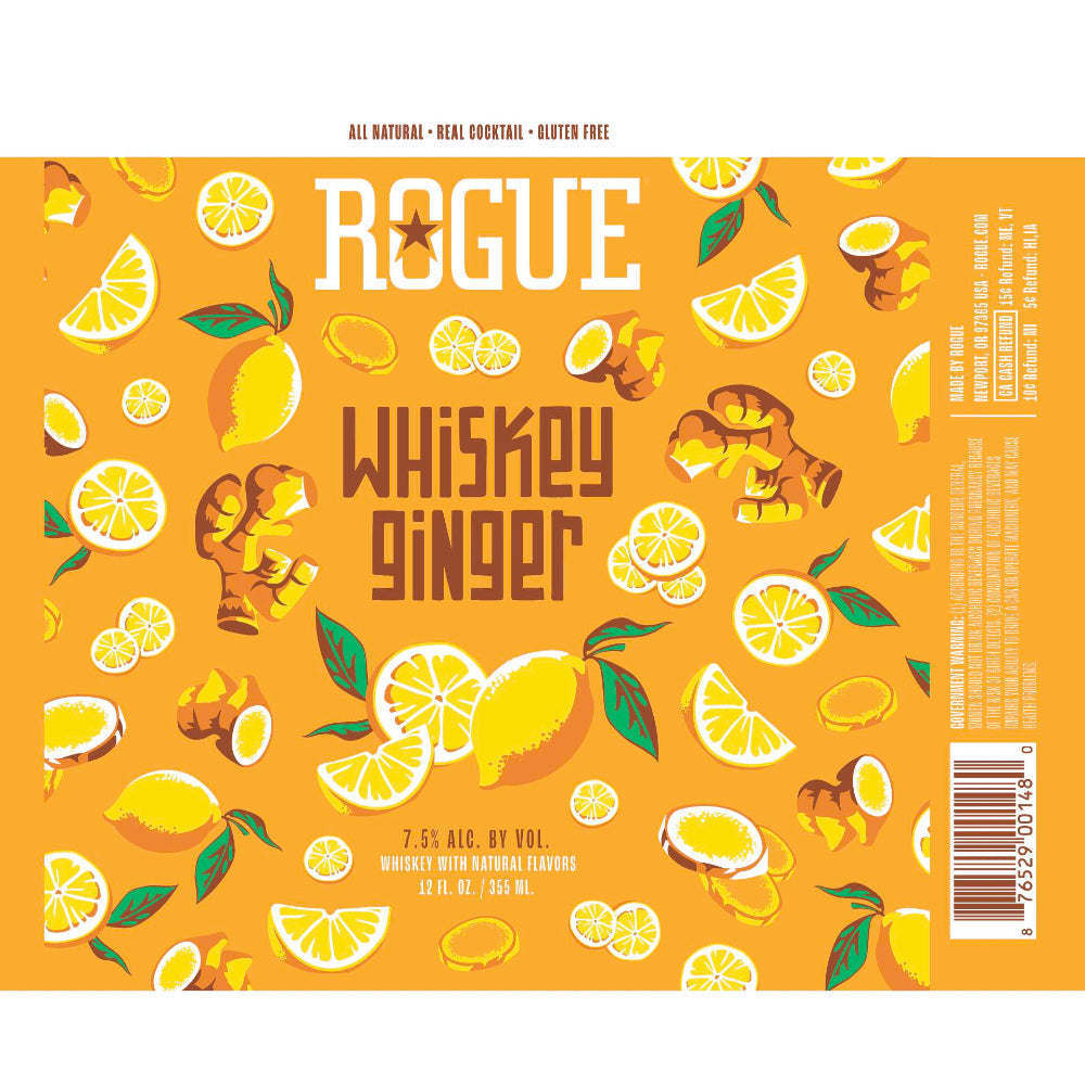 Rogue Whiskey Ginger Canned Cocktail - Goro's Liquor