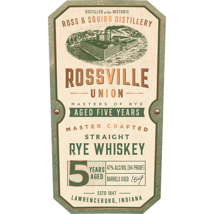 Rossville Union 5 Year Old Straight Rye - Goro's Liquor