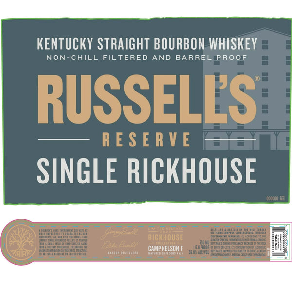 Russell’s Reserve Single Rickhouse Camp Nelson F 2023 Release - Goro's Liquor