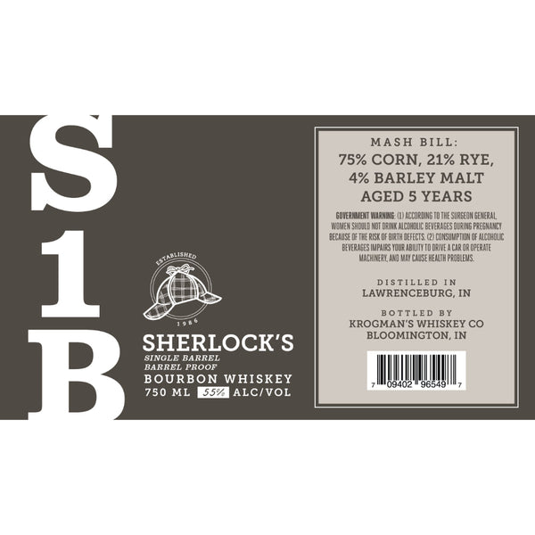 Sherlock’s Single Barrel Bourbon - Goro's Liquor