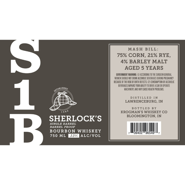 Sherlock’s Single Barrel Bourbon - Goro's Liquor