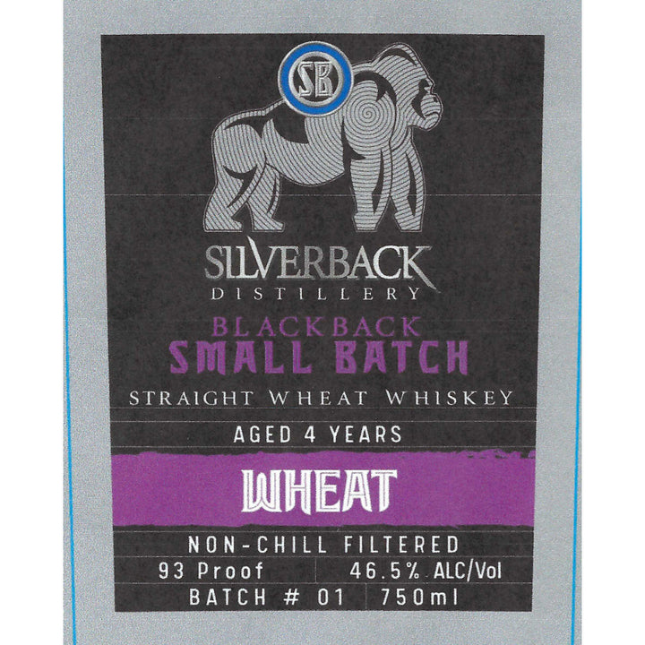 Silverback Blackback Small Batch Straight Wheat Whiskey - Goro's Liquor