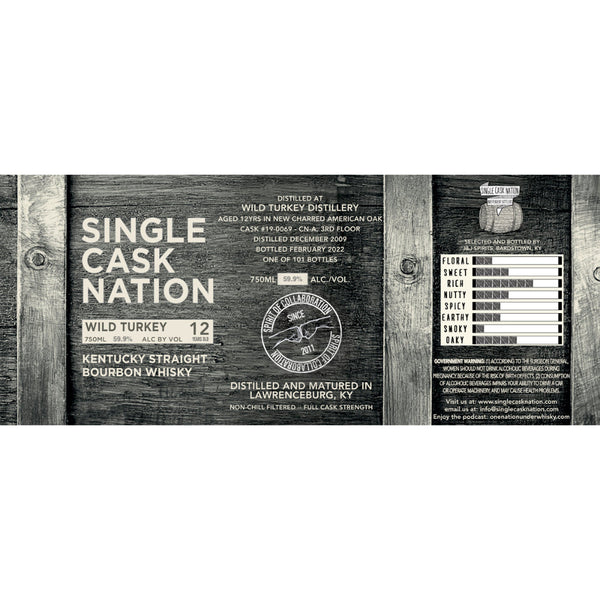 Single Cask Nation Wild Turkey 12 Year Old Bourbon - Goro's Liquor