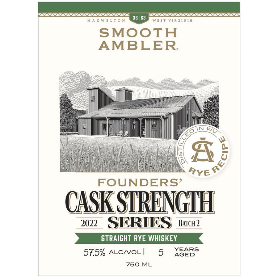 Smooth Ambler Founders Cask Strength Series Rye Batch 2 - Goro's Liquor