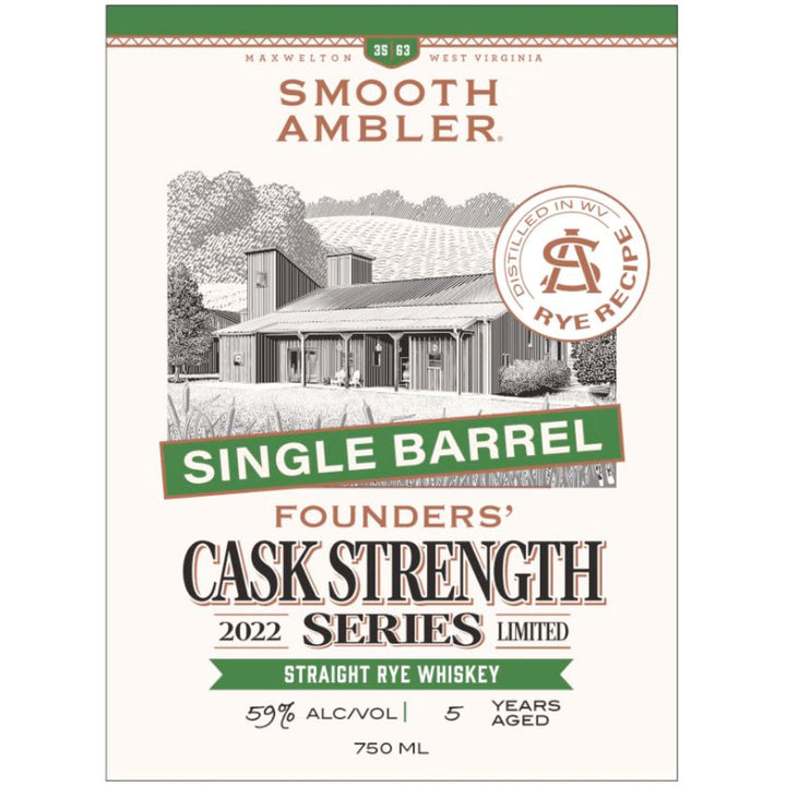 Smooth Ambler Single Barrel Founder’s Cask Strength Series Rye 2022 - Goro's Liquor