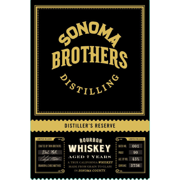 Sonoma Brothers Distilling 7 Year Old Distillers Reserve Bourbon - Goro's Liquor