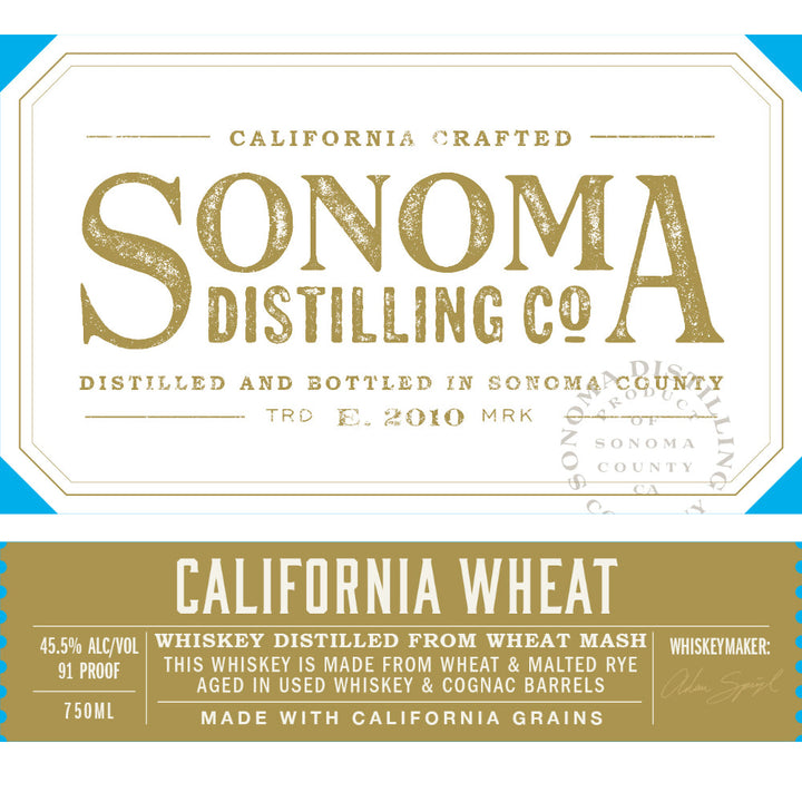 Sonoma California Wheat Whiskey - Goro's Liquor