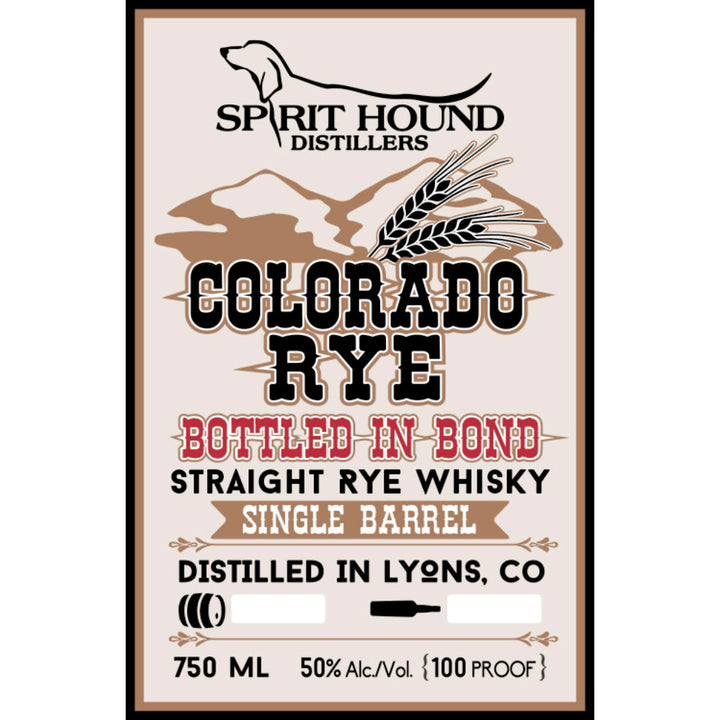 Spirit Hound Colorado Straight Rye Bottled in Bond - Goro's Liquor