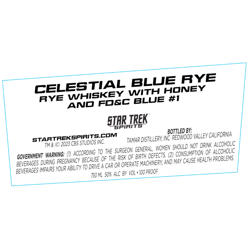 Star Trek Spirits Celestial Blue Rye Whiskey Rye Whiskey Star Trek Spirits   