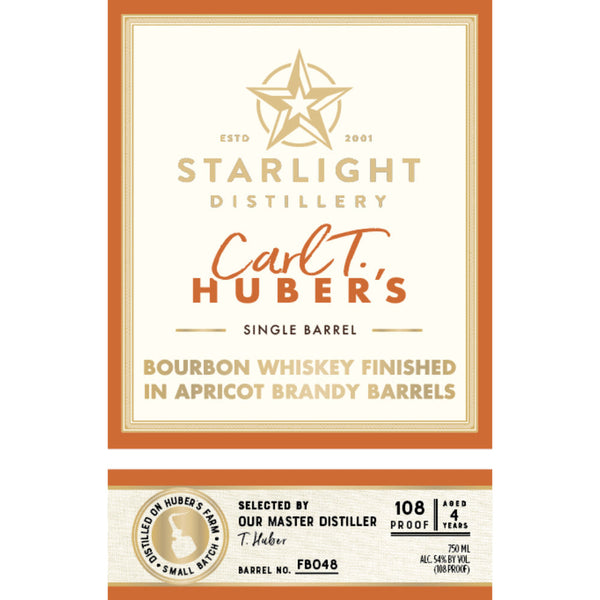 Starlight Bourbon Finished in Apricot Brandy Barrels - Goro's Liquor