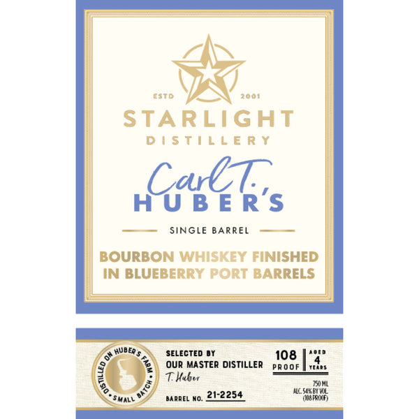 Starlight Bourbon Finished in Blueberry Port Barrels - Goro's Liquor