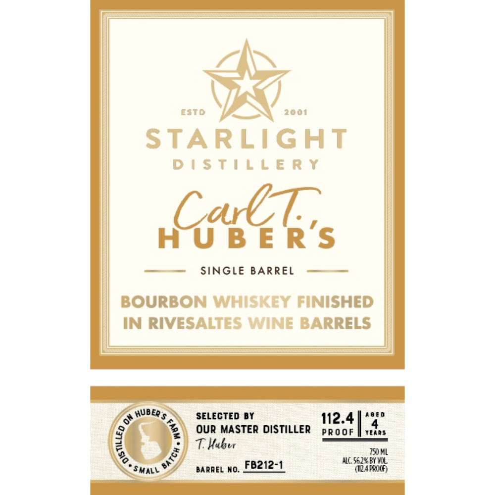 Starlight Bourbon Finished in Rivesaltes Wine Barrels - Goro's Liquor