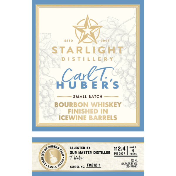 Starlight Carl T. Huber’s Bourbon Finished in Icewine Barrels - Goro's Liquor