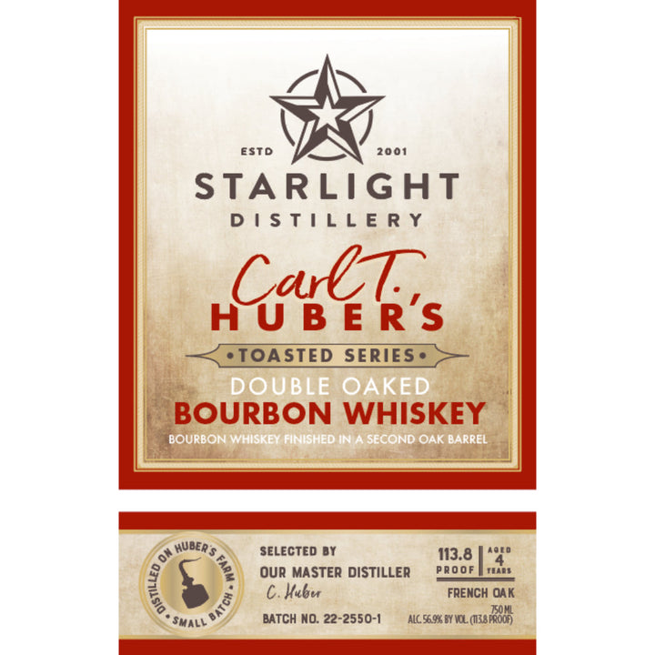 Starlight Carl T. Huber's Toasted Series Double Oaked Bourbon - Goro's Liquor